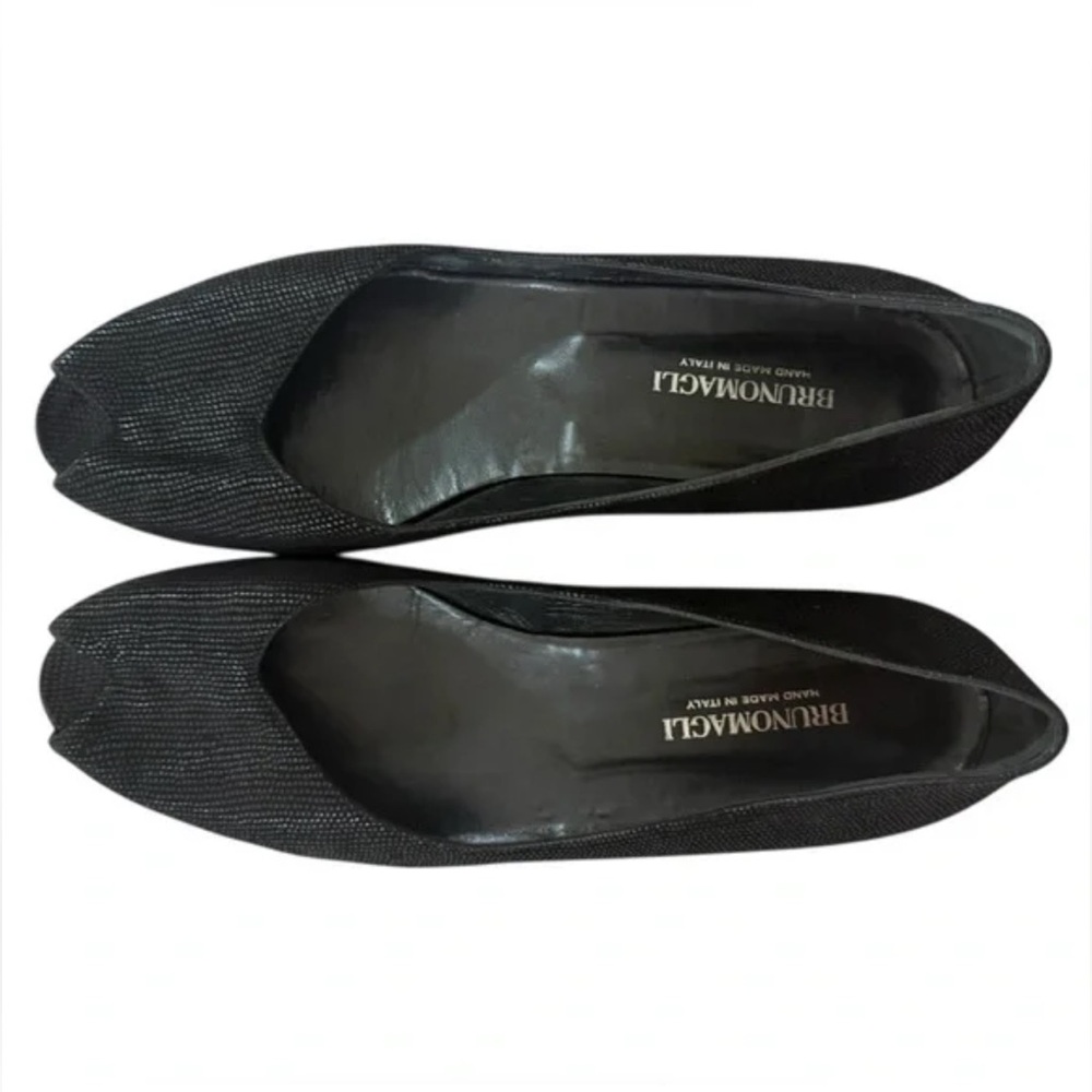 Bruno Magli Black Textured Loafers